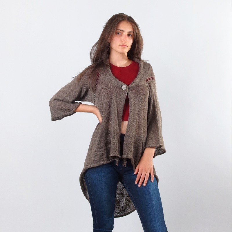 Long Merino High Low Cardigan - Merinossa