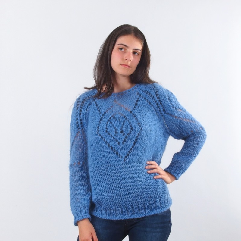 Ръчно плетен вълнен пуловер - Merinossa