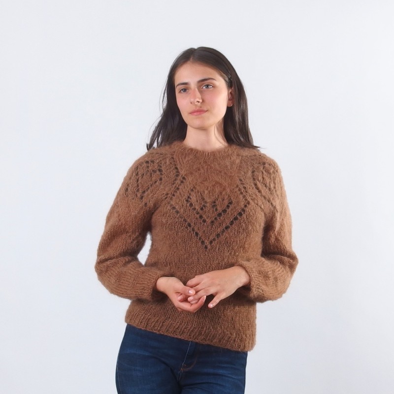 Handgestrickt Mohair Pullover - Merinossa