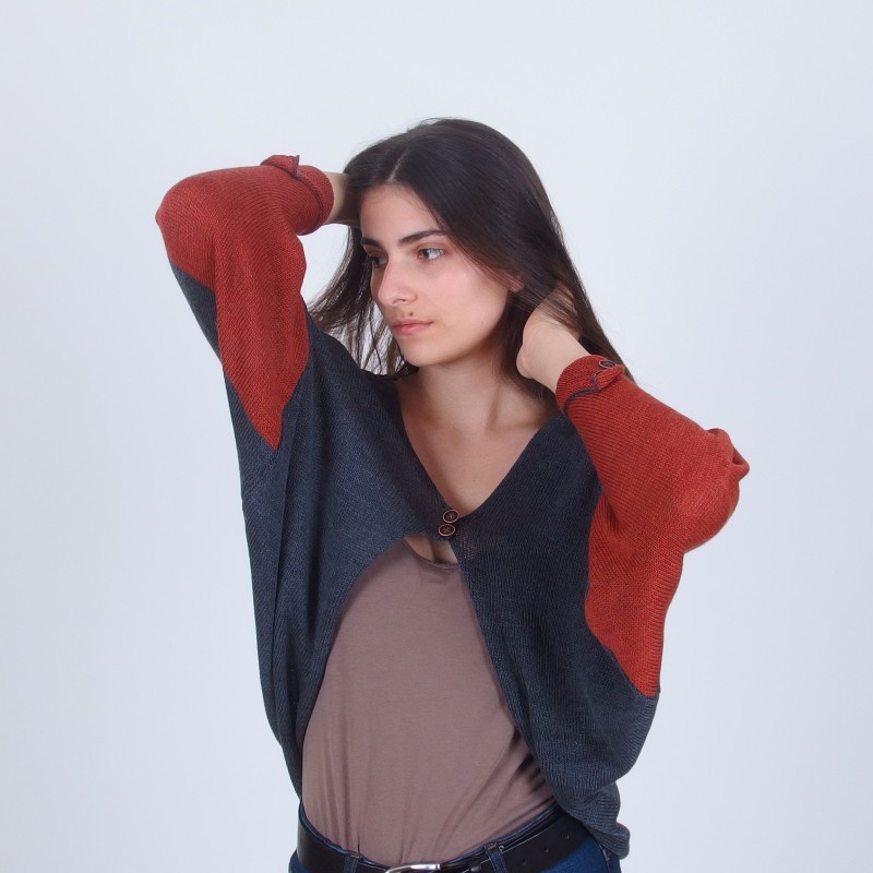 Short Merino Wool Cardigan - Merinossa