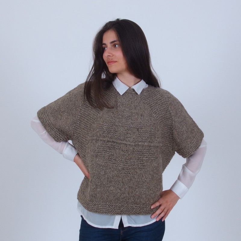 Batwing Sleeve Wool Sweater - Merinossa