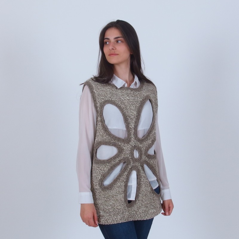 Original Design Sleeveless Sweater - Merinossa