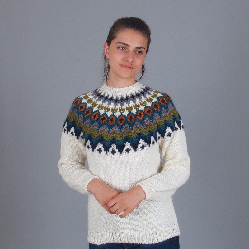 Colorful Traditional Icelandic Sweater - Merinossa
